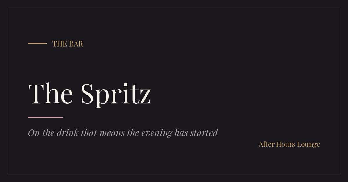 The Spritz editorial card