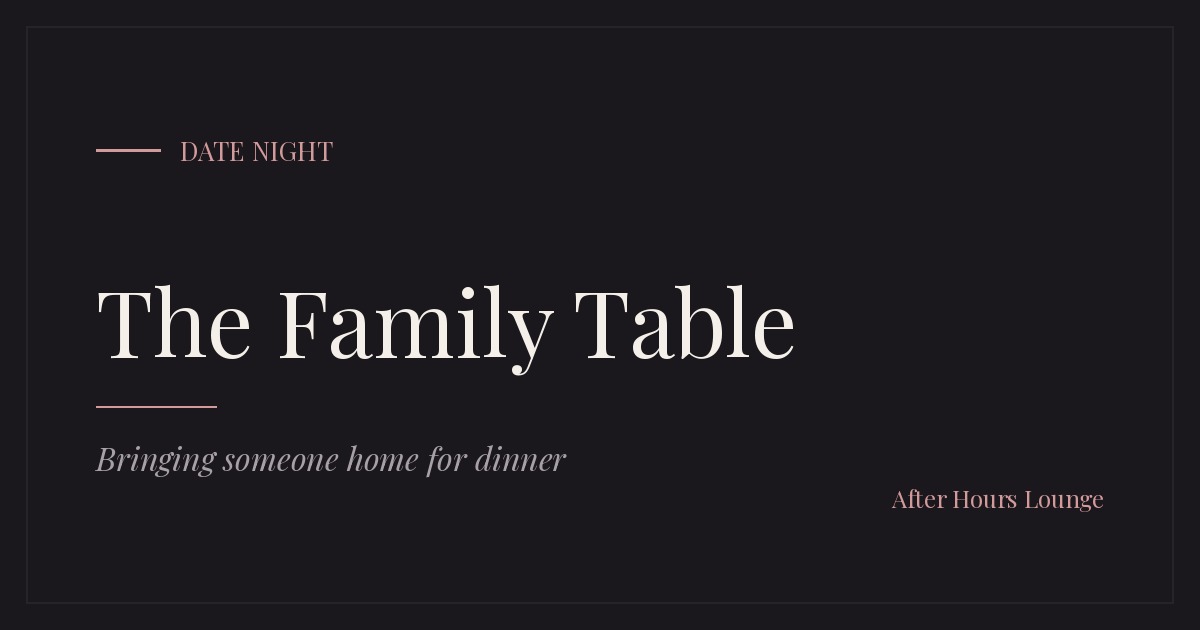 The Family Table editorial card