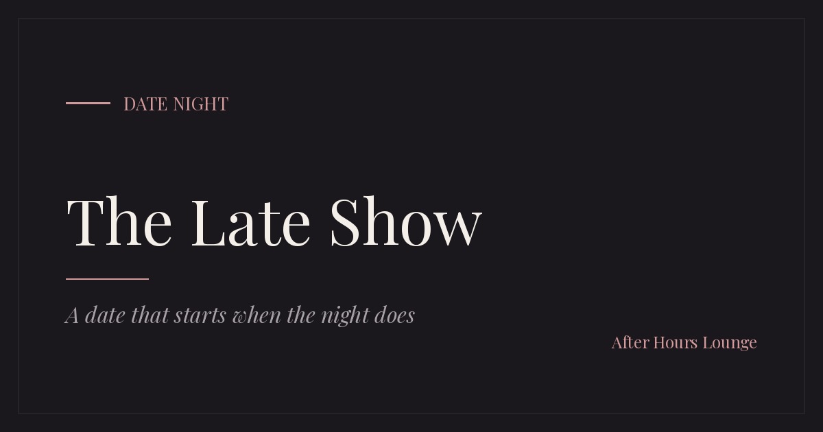The Late Show editorial card