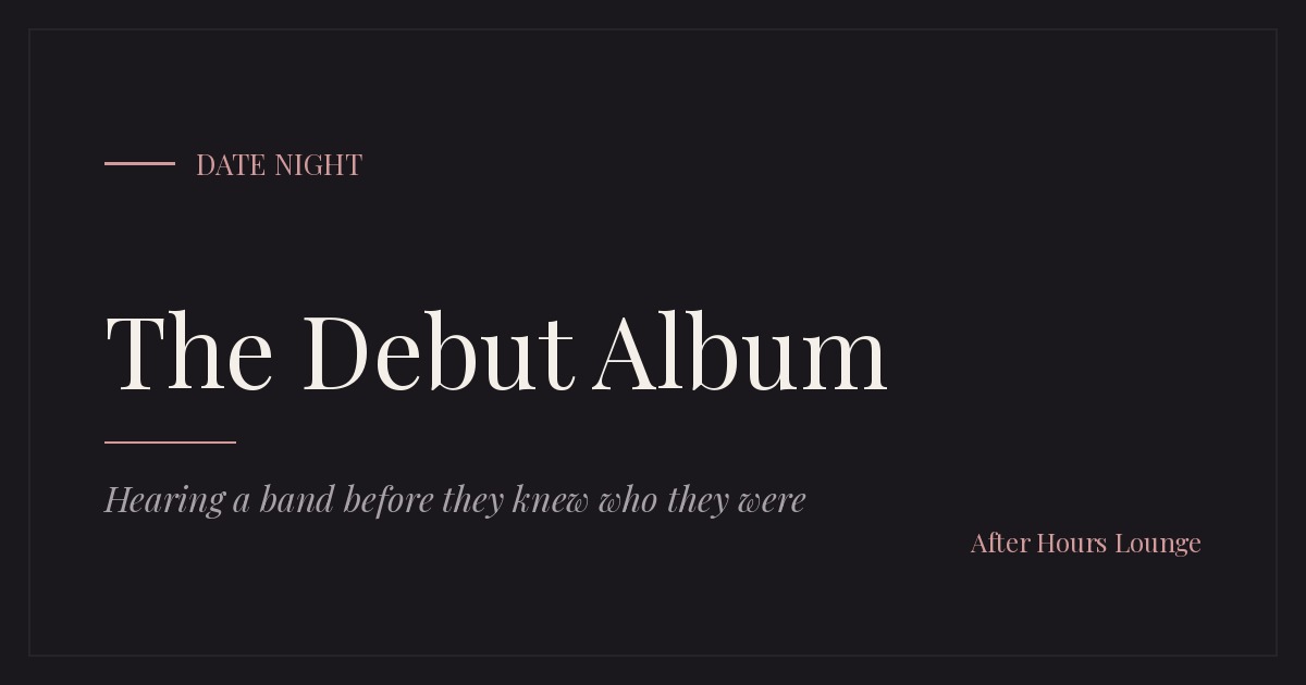 The Debut Album editorial card