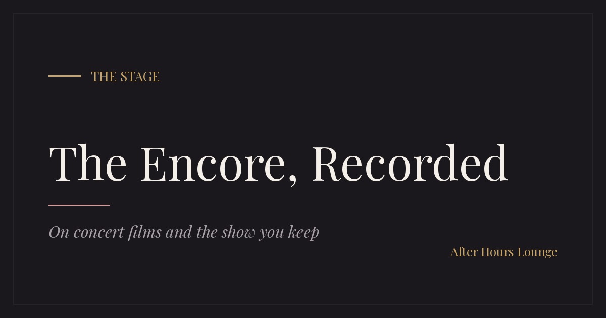 The Encore Recorded editorial card