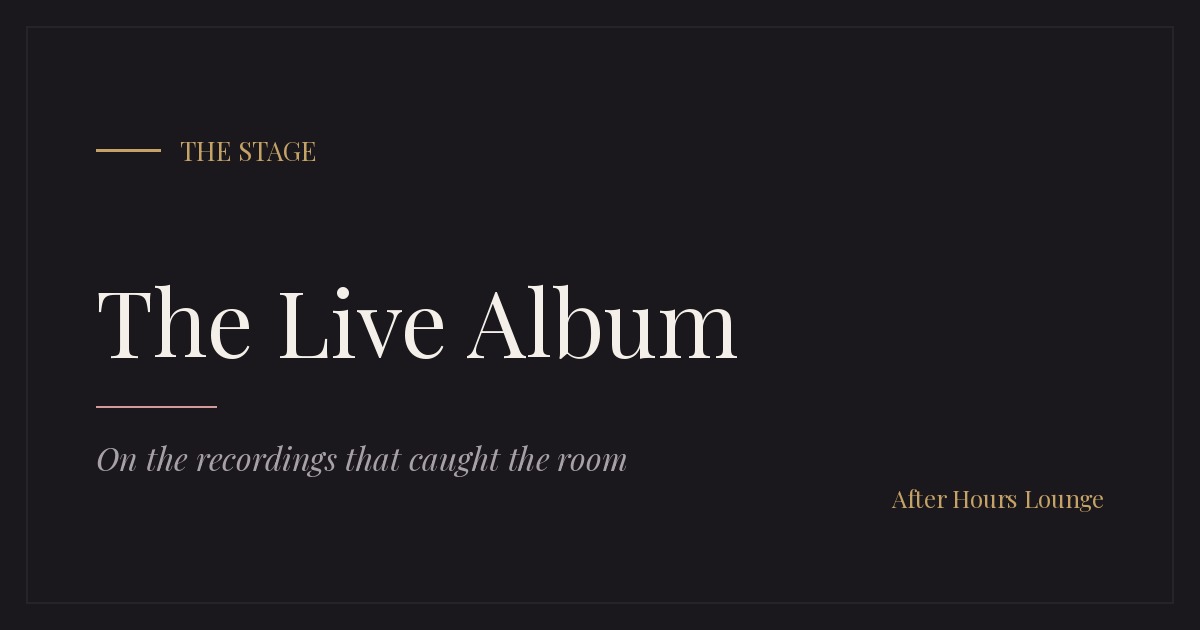 The Live Album editorial card