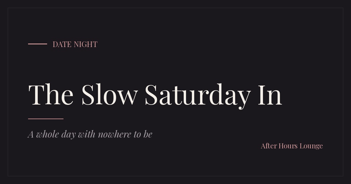 The Slow Saturday In editorial card
