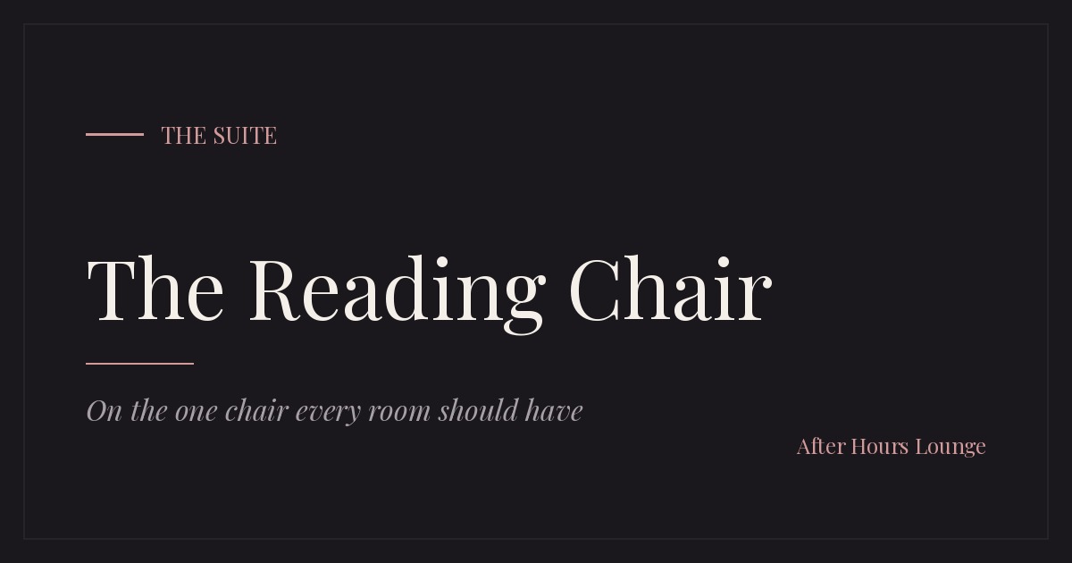 The Reading Chair editorial card
