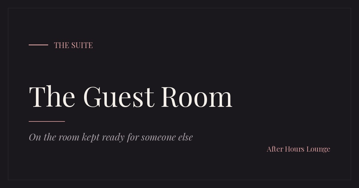 The Guest Room editorial card