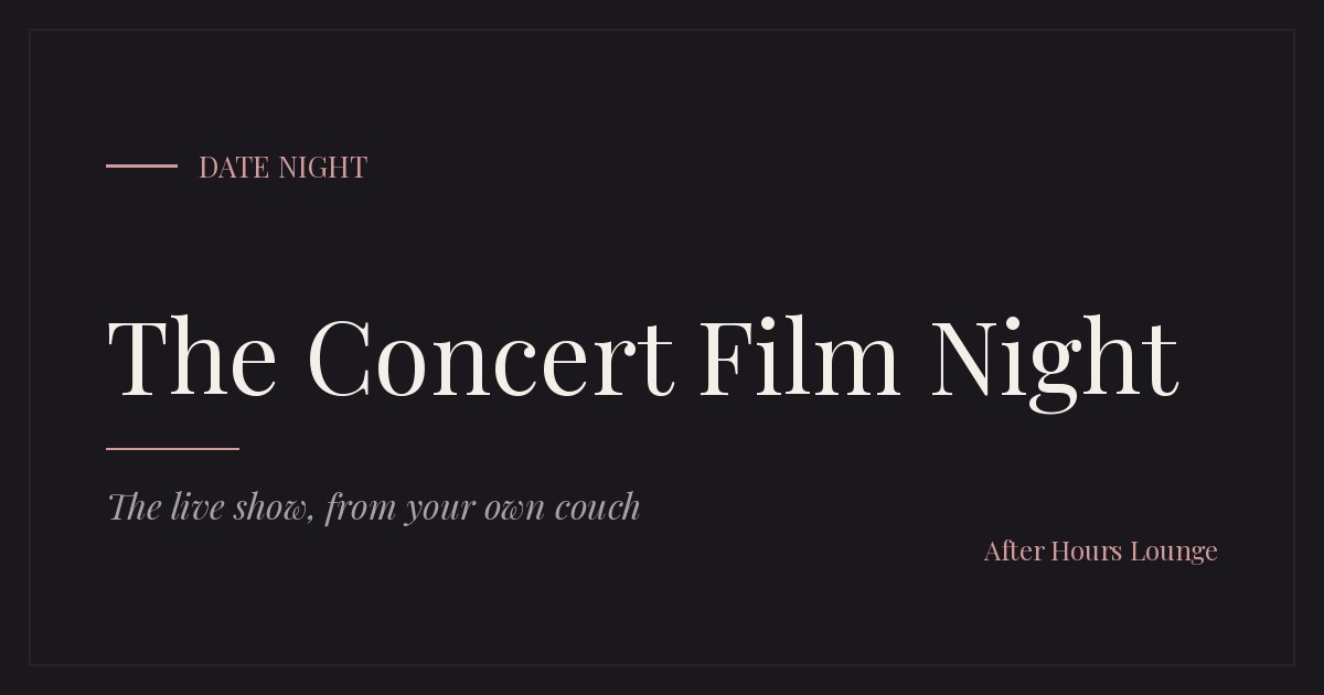 The Concert Film Night editorial card